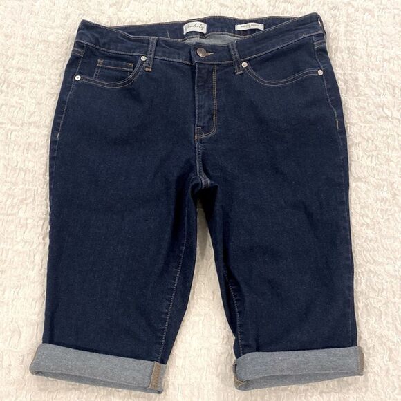 Wonderly Mid-Rise Skinny Denim Crop Jeans Size 12​ - Picture 1 of 8
